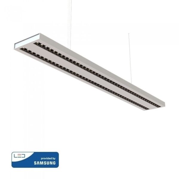 LED Γραμμικό Κρεμαστό Φωτιστικό Linkable Ασημί Up Down 60W Dimmable V-TAC PRO Samsung Chip 6600lm 120° UGR<6 Φυσικό Λευκό 4000K – 609