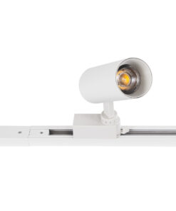 GloboStar® 2L-EUROTRACK 60902 Μονοφασική Ράγα 2 Καλωδίων για Σποτ Ράγας LED AC 220-240V IP20 Μ100 x Π3.4 x Υ2cm – EUROTRACK® System 1L+1N – Αλουμίνιο – Λευκό – 1 Μέτρο – 5 Χρόνια Εγγύηση