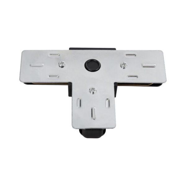 GloboStar® 2L-EUROTRACK 60907 Αντάπτορας Τ(Ταφ) – Μονοφασικός 2 Καλωδίων για όλες τις Ράγες EUROTRACK AC 220-240V IP20 Μ10.7 x Π7 x Υ1.5cm – EUROTRACK® System 1L+1N – Θερμοπλαστικό – Μαύρο – 5 Χρόνια Εγγύηση