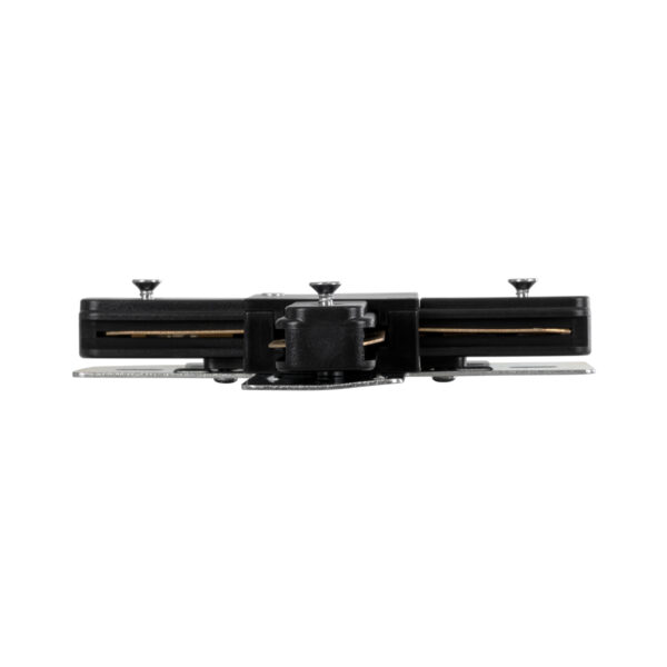 GloboStar® 2L-EUROTRACK 60909 Αντάπτορας +(Σταυρός) – Μονοφασικός 2 Καλωδίων για όλες τις Ράγες EUROTRACK AC 220-240V IP20 Μ10.7 x Π10.7 x Υ1.5cm – EUROTRACK® System 1L+1N – Θερμοπλαστικό – Μαύρο – 5 Χρόνια Εγγύηση