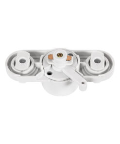 GloboStar® 2L-EUROTRACK 60912 Αντάπτορας Κρέμασης Φωτιστικού – Μονοφασικός 2 Καλωδίων για όλες τις Ράγες EUROTRACK AC 220-240V IP20 Μ10 x Π4 x Υ3.2cm – EUROTRACK® System 1L+1N – Θερμοπλαστικό – Λευκό – 5 Χρόνια Εγγύηση