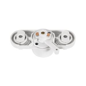 GloboStar® 2L-EUROTRACK 60912 Αντάπτορας Κρέμασης Φωτιστικού – Μονοφασικός 2 Καλωδίων για όλες τις Ράγες EUROTRACK AC 220-240V IP20 Μ10 x Π4 x Υ3.2cm – EUROTRACK® System 1L+1N – Θερμοπλαστικό – Λευκό – 5 Χρόνια Εγγύηση