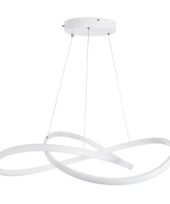 GloboStar® DEXTER 60914 Κρεμαστό Φωτιστικό Οροφής Design LED CCT 90W 10080lm 300° AC 220-240V – Εναλλαγή Φωτισμού μέσω Τηλεχειριστηρίου All In One Ψυχρό 6000k+Φυσικό 4500k+Θερμό 2700k Dimmable Φ73cm – Λευκό – 3 Years Warranty