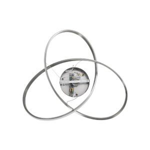 GloboStar® DEXTER 60915 Κρεμαστό Φωτιστικό Οροφής Design LED CCT 90W 10080lm 300° AC 220-240V – Εναλλαγή Φωτισμού μέσω Τηλεχειριστηρίου All In One Ψυχρό 6000k+Φυσικό 4500k+Θερμό 2700k Dimmable Φ73cm – Νίκελ Ασημί Βούρτσας – 3 Years Warranty