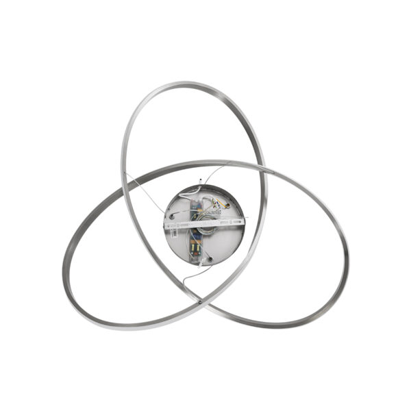 GloboStar® DEXTER 60915 Κρεμαστό Φωτιστικό Οροφής Design LED CCT 90W 10080lm 300° AC 220-240V – Εναλλαγή Φωτισμού μέσω Τηλεχειριστηρίου All In One Ψυχρό 6000k+Φυσικό 4500k+Θερμό 2700k Dimmable Φ73cm – Νίκελ Ασημί Βούρτσας – 3 Years Warranty