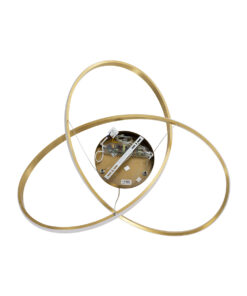 GloboStar® DEXTER 60916 Κρεμαστό Φωτιστικό Οροφής Design LED CCT 90W 10080lm 300° AC 220-240V – Εναλλαγή Φωτισμού μέσω Τηλεχειριστηρίου All In One Ψυχρό 6000k+Φυσικό 4500k+Θερμό 2700k Dimmable Φ73cm – Χρυσό Βούρτσας – 3 Years Warranty