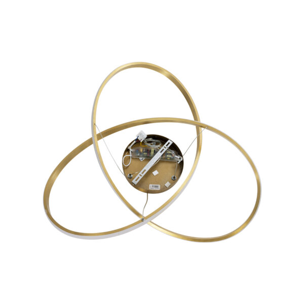 GloboStar® DEXTER 60916 Κρεμαστό Φωτιστικό Οροφής Design LED CCT 90W 10080lm 300° AC 220-240V – Εναλλαγή Φωτισμού μέσω Τηλεχειριστηρίου All In One Ψυχρό 6000k+Φυσικό 4500k+Θερμό 2700k Dimmable Φ73cm – Χρυσό Βούρτσας – 3 Years Warranty