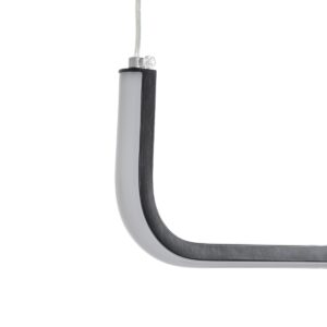 GloboStar® LINARIA 60921 Κρεμαστό Φωτιστικό Οροφής Design LED CCT 36W 4150lm 200° AC 220-240V – Εναλλαγή Φωτισμού μέσω Τηλεχειριστηρίου All In One Ψυχρό 6000k+Φυσικό 4500k+Θερμό 2700k Dimmable Μ120 x Π2 x Υ10cm – Μαύρο – 3 Years Warranty