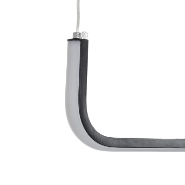 GloboStar® LINARIA 60921 Κρεμαστό Φωτιστικό Οροφής Design LED CCT 36W 4150lm 200° AC 220-240V – Εναλλαγή Φωτισμού μέσω Τηλεχειριστηρίου All In One Ψυχρό 6000k+Φυσικό 4500k+Θερμό 2700k Dimmable Μ120 x Π2 x Υ10cm – Μαύρο – 3 Years Warranty