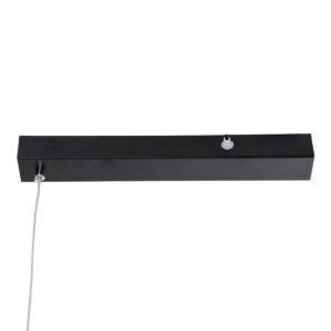 GloboStar® LINARIA 60921 Κρεμαστό Φωτιστικό Οροφής Design LED CCT 36W 4150lm 200° AC 220-240V – Εναλλαγή Φωτισμού μέσω Τηλεχειριστηρίου All In One Ψυχρό 6000k+Φυσικό 4500k+Θερμό 2700k Dimmable Μ120 x Π2 x Υ10cm – Μαύρο – 3 Years Warranty