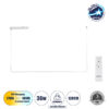 GloboStar® LINARIA 60922 Κρεμαστό Φωτιστικό Οροφής Design LED CCT 36W 4150lm 200° AC 220-240V – Εναλλαγή Φωτισμού μέσω Τηλεχειριστηρίου All In One Ψυχρό 6000k+Φυσικό 4500k+Θερμό 2700k Dimmable Μ120 x Π2 x Υ10cm – Λευκό – 3 Years Warranty