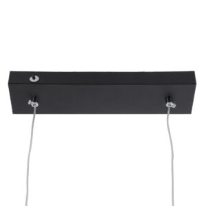 GloboStar® LINARIA DUO 60924 Κρεμαστό Φωτιστικό Οροφής Design LED CCT 72W 8300lm 200° AC 220-240V – Εναλλαγή Φωτισμού μέσω Τηλεχειριστηρίου All In One Ψυχρό 6000k+Φυσικό 4500k+Θερμό 2700k Dimmable Μ220 x Π4 x Υ25cm – Μαύρο – 3 Years Warranty