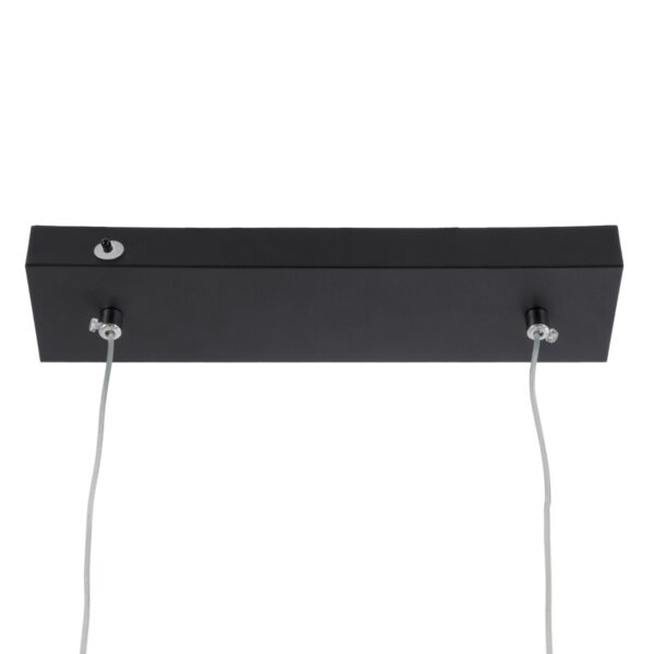 GloboStar® LINARIA DUO 60924 Κρεμαστό Φωτιστικό Οροφής Design LED CCT 72W 8300lm 200° AC 220-240V – Εναλλαγή Φωτισμού μέσω Τηλεχειριστηρίου All In One Ψυχρό 6000k+Φυσικό 4500k+Θερμό 2700k Dimmable Μ220 x Π4 x Υ25cm – Μαύρο – 3 Years Warranty