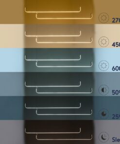 GloboStar® LINARIA DUO 60926 Κρεμαστό Φωτιστικό Οροφής Design LED CCT 72W 8300lm 200° AC 220-240V – Εναλλαγή Φωτισμού μέσω Τηλεχειριστηρίου All In One Ψυχρό 6000k+Φυσικό 4500k+Θερμό 2700k Dimmable Μ220 x Π4 x Υ25cm – Χρυσό Πλατίνα – 3 Years Warranty