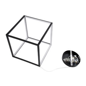 GloboStar® KIBOO 60929 Κρεμαστό Φωτιστικό Οροφής Design LED CCT 36W 4150lm 360° AC 220-240V – Εναλλαγή Φωτισμού μέσω Τηλεχειριστηρίου All In One Ψυχρό 6000k+Φυσικό 4500k+Θερμό 2700k Dimmable Μ40 x Π40 x Υ40cm – Μαύρο – 3 Years Warranty