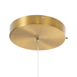 GloboStar® KIBOO 60930 Κρεμαστό Φωτιστικό Οροφής Design LED CCT 36W 4150lm 360° AC 220-240V – Εναλλαγή Φωτισμού μέσω Τηλεχειριστηρίου All In One Ψυχρό 6000k+Φυσικό 4500k+Θερμό 2700k Dimmable Μ40 x Π40 x Υ40cm – Χρυσό Πλατίνα – 3 Years Warranty