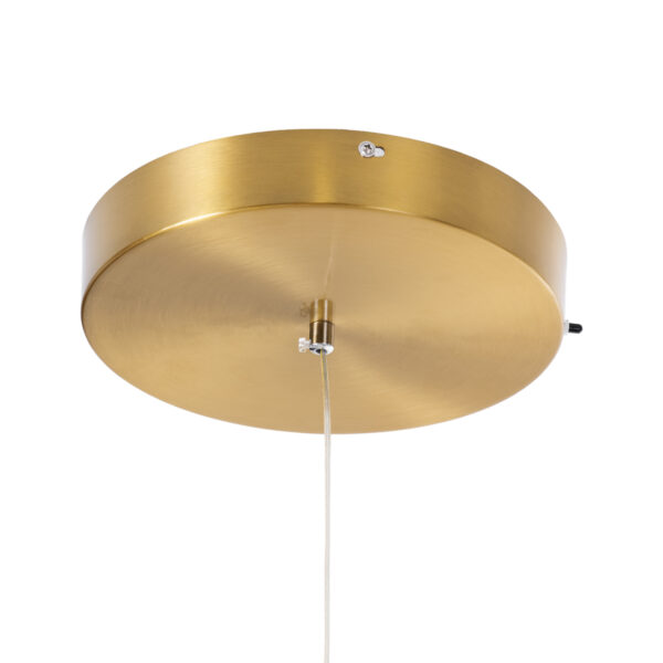 GloboStar® KIBOO 60930 Κρεμαστό Φωτιστικό Οροφής Design LED CCT 36W 4150lm 360° AC 220-240V – Εναλλαγή Φωτισμού μέσω Τηλεχειριστηρίου All In One Ψυχρό 6000k+Φυσικό 4500k+Θερμό 2700k Dimmable Μ40 x Π40 x Υ40cm – Χρυσό Πλατίνα – 3 Years Warranty