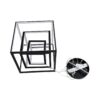 GloboStar® KIBOO-TRIO 60931 Κρεμαστό Φωτιστικό Οροφής Design LED CCT 90W 10350lm 360° AC 220-240V – Εναλλαγή Φωτισμού μέσω Τηλεχειριστηρίου All In One Ψυχρό 6000k+Φυσικό 4500k+Θερμό 2700k Dimmable Μ60 x Π60 x Υ80cm – Μαύρο – 3 Years Warranty