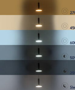 GLOBOSTAR® ZANE 60933 Κρεμαστό Φωτιστικό Design LED CCT 18W 2016lm 120° AC 220-240V IP20 – Εναλλαγή Φωτισμού μέσω Τηλεχειριστηρίου All In One Ψυχρό 6000k+Φυσικό 4500k+Θερμό 2700k Dimmable – Φ15 x Υ18cm – Μαύρο & Χρυσό – 3 Χρόνια Εγγύηση