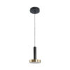 GLOBOSTAR® ZANE 60933 Κρεμαστό Φωτιστικό Design LED CCT 18W 2016lm 120° AC 220-240V IP20 – Εναλλαγή Φωτισμού μέσω Τηλεχειριστηρίου All In One Ψυχρό 6000k+Φυσικό 4500k+Θερμό 2700k Dimmable – Φ15 x Υ18cm – Μαύρο & Χρυσό – 3 Χρόνια Εγγύηση
