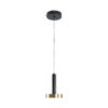 GLOBOSTAR® ZANE 60933 Κρεμαστό Φωτιστικό Design LED CCT 18W 2016lm 120° AC 220-240V IP20 – Εναλλαγή Φωτισμού μέσω Τηλεχειριστηρίου All In One Ψυχρό 6000k+Φυσικό 4500k+Θερμό 2700k Dimmable – Φ15 x Υ18cm – Μαύρο & Χρυσό – 3 Χρόνια Εγγύηση