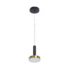 GLOBOSTAR® ZANE 60933 Κρεμαστό Φωτιστικό Design LED CCT 18W 2016lm 120° AC 220-240V IP20 – Εναλλαγή Φωτισμού μέσω Τηλεχειριστηρίου All In One Ψυχρό 6000k+Φυσικό 4500k+Θερμό 2700k Dimmable – Φ15 x Υ18cm – Μαύρο & Χρυσό – 3 Χρόνια Εγγύηση