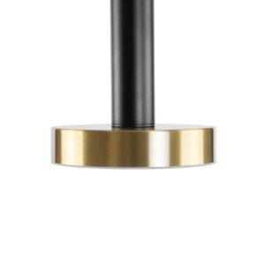 GLOBOSTAR® ZANE 60933 Κρεμαστό Φωτιστικό Design LED CCT 18W 2016lm 120° AC 220-240V IP20 – Εναλλαγή Φωτισμού μέσω Τηλεχειριστηρίου All In One Ψυχρό 6000k+Φυσικό 4500k+Θερμό 2700k Dimmable – Φ15 x Υ18cm – Μαύρο & Χρυσό – 3 Χρόνια Εγγύηση