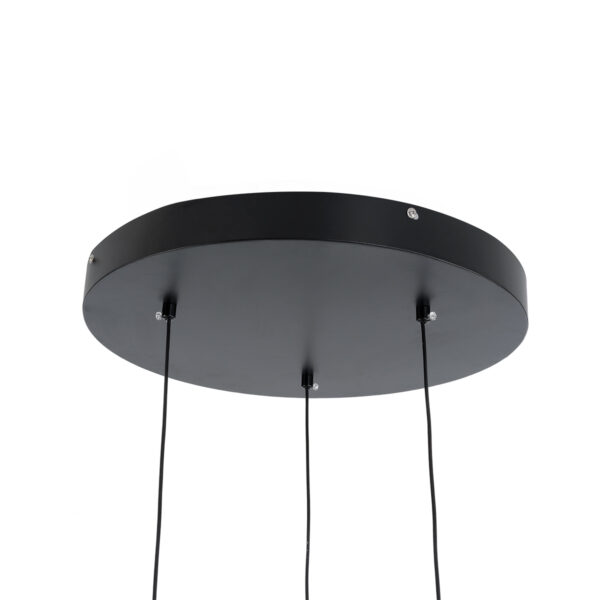 GLOBOSTAR® ZANE 60934 Κρεμαστό Φωτιστικό Design LED CCT 54W 6048lm 120° AC 220-240V IP20 – Εναλλαγή Φωτισμού μέσω Τηλεχειριστηρίου All In One Ψυχρό 6000k+Φυσικό 4500k+Θερμό 2700k Dimmable – Φ60 x Υ18cm – Μαύρο & Χρυσό – 3 Χρόνια Εγγύηση