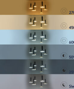 GLOBOSTAR® ZANE 60935 Κρεμαστό Φωτιστικό Design LED CCT 100W 11200lm 120° AC 220-240V IP20 – Εναλλαγή Φωτισμού μέσω Τηλεχειριστηρίου All In One Ψυχρό 6000k+Φυσικό 4500k+Θερμό 2700k Dimmable – Φ100 x Υ18cm – Μαύρο & Χρυσό – 3 Χρόνια Εγγύηση