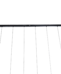 GLOBOSTAR® ZANE 60937 Κρεμαστό Φωτιστικό Design LED CCT 100W 11200lm 120° AC 220-240V IP20 – Εναλλαγή Φωτισμού μέσω Τηλεχειριστηρίου All In One Ψυχρό 6000k+Φυσικό 4500k+Θερμό 2700k Dimmable – Μ160 x Π15 x Υ18cm – Μαύρο & Χρυσό – 3 Χρόνια Εγγύηση