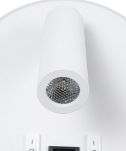 GloboStar® LADY-R 60939 Μοντέρνο Φωτιστικό Τοίχου – Απλίκα Ξενοδοχείου Bed Side LED 6W 600lm 36° & 360° AC 220-240V – Reading Light & Κρυφός Φωτισμός – Φορτιστής USB 3A – Φ15 x Υ7cm – Φυσικό Λευκό 4500K – Λευκό – 3 Χρόνια Εγγύηση