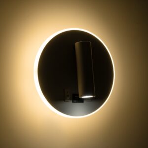 GloboStar® LADY-R 60939 Μοντέρνο Φωτιστικό Τοίχου – Απλίκα Ξενοδοχείου Bed Side LED 6W 600lm 36° & 360° AC 220-240V – Reading Light & Κρυφός Φωτισμός – Φορτιστής USB 3A – Φ15 x Υ7cm – Φυσικό Λευκό 4500K – Λευκό – 3 Χρόνια Εγγύηση