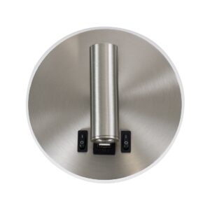 GloboStar® LADY-R 60941 Μοντέρνο Φωτιστικό Τοίχου – Απλίκα Ξενοδοχείου Bed Side LED 6W 600lm 36° & 360° AC 220-240V – Reading Light & 360° Κρυφός Φωτισμός – Φορτιστής USB 3A – Μ10.5 x Π10 x Υ18.5cm – Φυσικό Λευκό 4500K – Νίκελ Βούρτσας