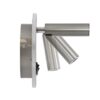 GloboStar® LADY-R 60941 Μοντέρνο Φωτιστικό Τοίχου – Απλίκα Ξενοδοχείου Bed Side LED 6W 600lm 36° & 360° AC 220-240V – Reading Light & 360° Κρυφός Φωτισμός – Φορτιστής USB 3A – Μ10.5 x Π10 x Υ18.5cm – Φυσικό Λευκό 4500K – Νίκελ Βούρτσας