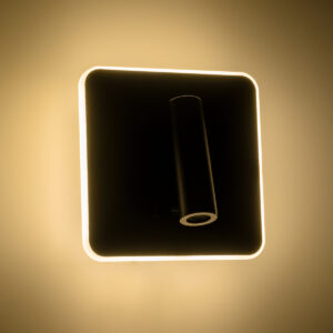 GloboStar® LADY-S 60943 Μοντέρνο Φωτιστικό Τοίχου – Απλίκα Ξενοδοχείου Bed Side LED 6W 600lm 36° & 360° AC 220-240V – Reading Light & Κρυφός Φωτισμός – Φορτιστής USB 3A – Μ15 x Π15 x Υ7cm – Φυσικό Λευκό 4500K – Μαύρο – 3 Χρόνια Εγγύηση