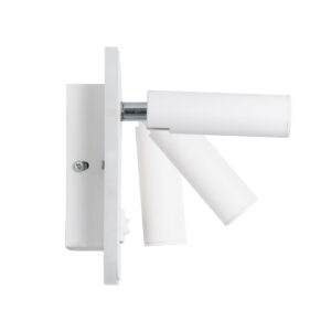 GloboStar® LADY-S 60943 Μοντέρνο Φωτιστικό Τοίχου – Απλίκα Ξενοδοχείου Bed Side LED 6W 600lm 36° & 360° AC 220-240V – Reading Light & Κρυφός Φωτισμός – Φορτιστής USB 3A – Μ15 x Π15 x Υ7cm – Φυσικό Λευκό 4500K – Λευκό – 3 Χρόνια Εγγύηση