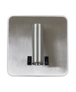 GloboStar® LADY-S 60943 Μοντέρνο Φωτιστικό Τοίχου – Απλίκα Ξενοδοχείου Bed Side LED 6W 600lm 36° & 360° AC 220-240V – Reading Light & Κρυφός Φωτισμός – Φορτιστής USB 3A – Μ15 x Π15 x Υ7cm – Φυσικό Λευκό 4500K – Νίκελ Βούρτσας- 3 Χρόνια Εγγύηση