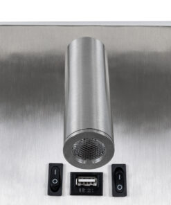 GloboStar® LADY-S 60943 Μοντέρνο Φωτιστικό Τοίχου – Απλίκα Ξενοδοχείου Bed Side LED 6W 600lm 36° & 360° AC 220-240V – Reading Light & Κρυφός Φωτισμός – Φορτιστής USB 3A – Μ15 x Π15 x Υ7cm – Φυσικό Λευκό 4500K – Νίκελ Βούρτσας- 3 Χρόνια Εγγύηση