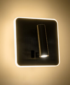 GloboStar® LADY-S 60943 Μοντέρνο Φωτιστικό Τοίχου – Απλίκα Ξενοδοχείου Bed Side LED 6W 600lm 36° & 360° AC 220-240V – Reading Light & Κρυφός Φωτισμός – Φορτιστής USB 3A – Μ15 x Π15 x Υ7cm – Φυσικό Λευκό 4500K – Νίκελ Βούρτσας- 3 Χρόνια Εγγύηση