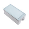 GloboStar® CYBOLITHOS 60949 Χωνευτό Φωτιστικό Σποτ Δαπέδου LED 4W 520lm 120° DC 24V Αδιάβροχο IP68 IK06 Μ20 x Π10 x Υ8cm 2700K Dimmable – Tempered Γαλακτερό Γυαλί & Ανοξείδωτο Ατσάλι – Bridgelux Chip – 3 Χρόνια Εγγύηση