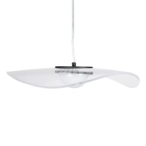 GloboStar® ACRYLICA 60974 Κρεμαστό Φωτιστικό Οροφής Design LED CCT 20W 2240lm 360° AC 220-240V – Εναλλαγή Φωτισμού μέσω Διακόπτη On/Off All In One Ψυχρό 6000k+Φυσικό 4500k+Θερμό 2700k Φ40cm – Μαύρο με Διάφανο Laser Designed Plexiglass – 3 Years Warranty