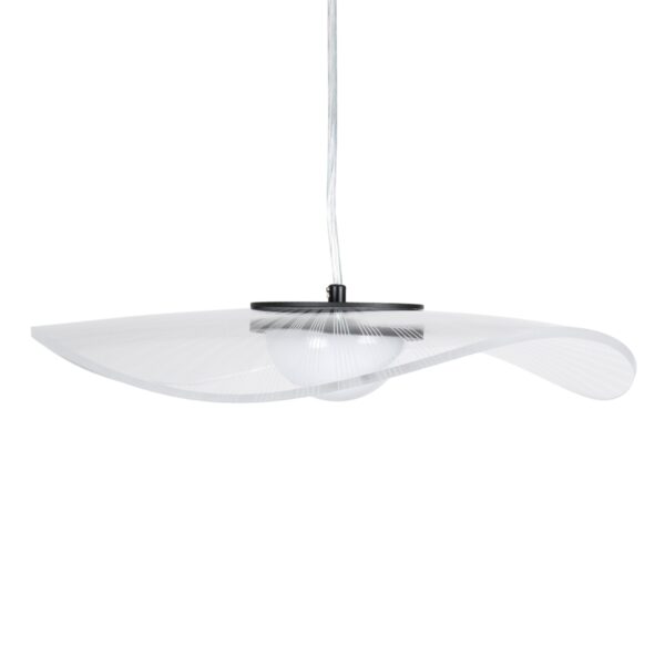 GloboStar® ACRYLICA 60974 Κρεμαστό Φωτιστικό Οροφής Design LED CCT 20W 2240lm 360° AC 220-240V – Εναλλαγή Φωτισμού μέσω Διακόπτη On/Off All In One Ψυχρό 6000k+Φυσικό 4500k+Θερμό 2700k Φ40cm – Μαύρο με Διάφανο Laser Designed Plexiglass – 3 Years Warranty