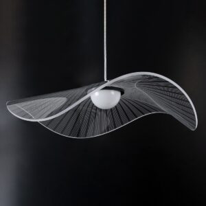 GloboStar® ACRYLICA 60975 Κρεμαστό Φωτιστικό Οροφής Design LED CCT 20W 2240lm 360° AC 220-240V – Εναλλαγή Φωτισμού μέσω Διακόπτη On/Off All In One Ψυχρό 6000k+Φυσικό 4500k+Θερμό 2700k Φ60cm – Μαύρο με Διάφανο Laser Designed Plexiglass – 3 Years Warranty