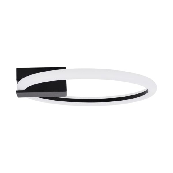 GloboStar® CINDERELLA 60976 Φωτιστικό Οροφής Δαχτυλίδι-Κύκλος LED CCT 16W 1792lm 360° AC 220-240V – Εναλλαγή Φωτισμού μέσω Διακόπτη On/Off All In One Ψυχρό 6000k+Φυσικό 4500k+Θερμό 2700k Φ28cm – Μαύρο – 3 Years Warranty