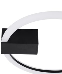 GloboStar® CINDERELLA 60976 Φωτιστικό Οροφής Δαχτυλίδι-Κύκλος LED CCT 16W 1792lm 360° AC 220-240V – Εναλλαγή Φωτισμού μέσω Διακόπτη On/Off All In One Ψυχρό 6000k+Φυσικό 4500k+Θερμό 2700k Φ28cm – Μαύρο – 3 Years Warranty