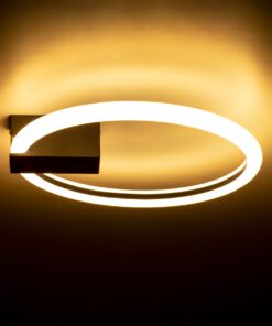 GloboStar® CINDERELLA 60976 Φωτιστικό Οροφής Δαχτυλίδι-Κύκλος LED CCT 16W 1792lm 360° AC 220-240V – Εναλλαγή Φωτισμού μέσω Διακόπτη On/Off All In One Ψυχρό 6000k+Φυσικό 4500k+Θερμό 2700k Φ28cm – Μαύρο – 3 Years Warranty