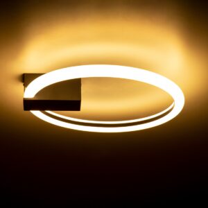 GloboStar® CINDERELLA 60976 Φωτιστικό Οροφής Δαχτυλίδι-Κύκλος LED CCT 16W 1792lm 360° AC 220-240V – Εναλλαγή Φωτισμού μέσω Διακόπτη On/Off All In One Ψυχρό 6000k+Φυσικό 4500k+Θερμό 2700k Φ28cm – Μαύρο – 3 Years Warranty