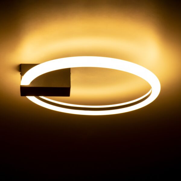 GloboStar® CINDERELLA 60976 Φωτιστικό Οροφής Δαχτυλίδι-Κύκλος LED CCT 16W 1792lm 360° AC 220-240V – Εναλλαγή Φωτισμού μέσω Διακόπτη On/Off All In One Ψυχρό 6000k+Φυσικό 4500k+Θερμό 2700k Φ28cm – Μαύρο – 3 Years Warranty