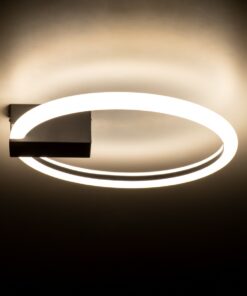 GloboStar® CINDERELLA 60976 Φωτιστικό Οροφής Δαχτυλίδι-Κύκλος LED CCT 16W 1792lm 360° AC 220-240V – Εναλλαγή Φωτισμού μέσω Διακόπτη On/Off All In One Ψυχρό 6000k+Φυσικό 4500k+Θερμό 2700k Φ28cm – Μαύρο – 3 Years Warranty