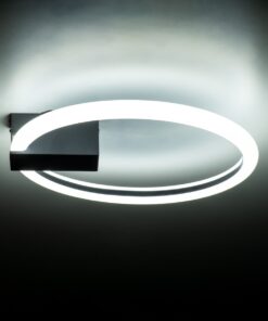 GloboStar® CINDERELLA 60976 Φωτιστικό Οροφής Δαχτυλίδι-Κύκλος LED CCT 16W 1792lm 360° AC 220-240V – Εναλλαγή Φωτισμού μέσω Διακόπτη On/Off All In One Ψυχρό 6000k+Φυσικό 4500k+Θερμό 2700k Φ28cm – Μαύρο – 3 Years Warranty